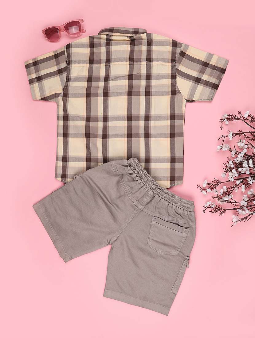 boys printed short sleeves shirt and shorts set - 22440983 -  Standard Image - 2
