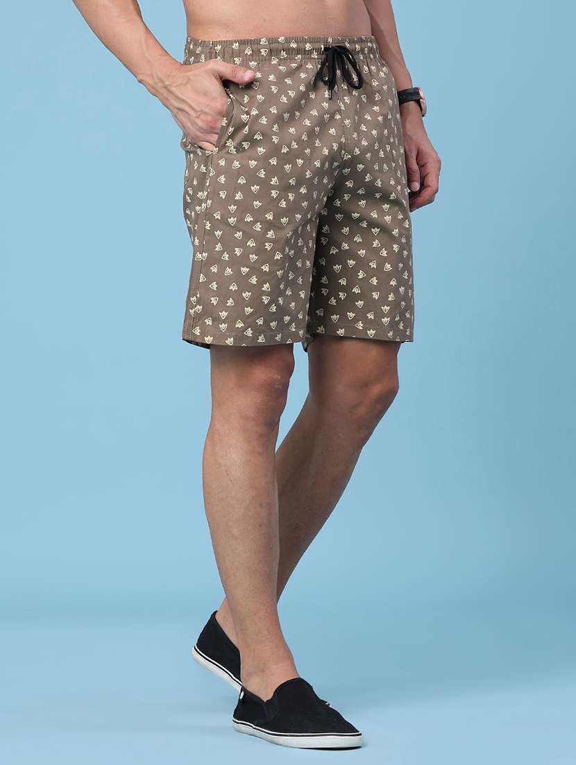 men printed mid rise regular fit shorts - 22441017 -  Standard Image - 2