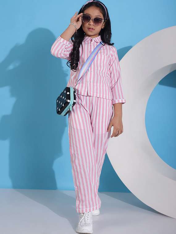 girl  cotton top & trouser co-ord set