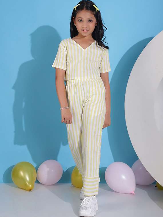 striped cotton top & trouser co-ord set - 22441087 -  Standard Image - 2