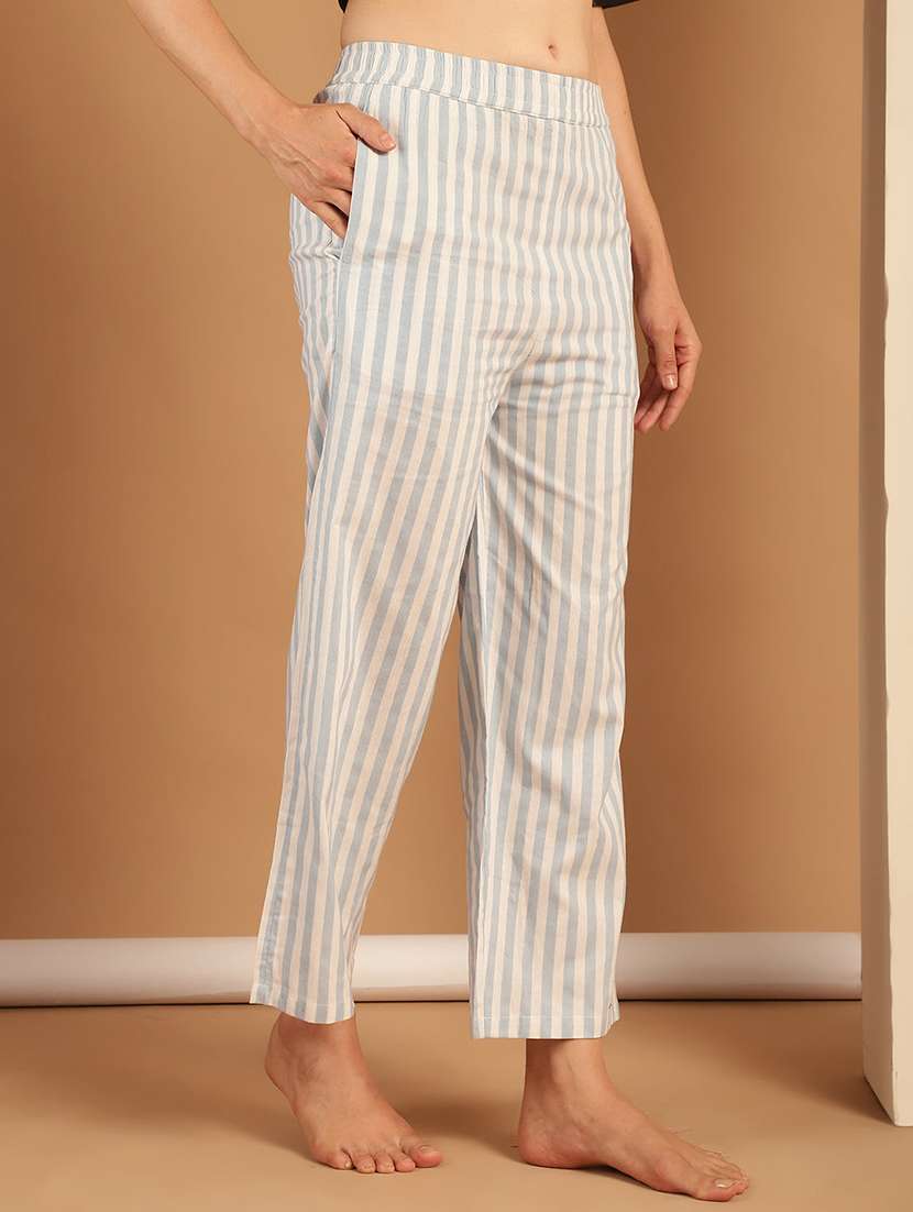 women multi colored cotton straight trouser - 22441178 -  Standard Image - 2