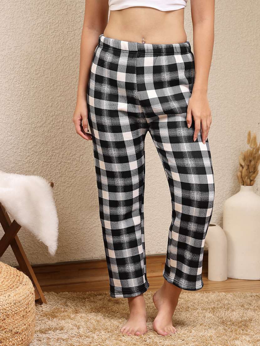 women multi colored cotton straight trouser