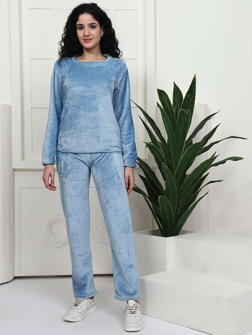 women solid nightwear pyjama set - 22441229 -  Standard Image - 2