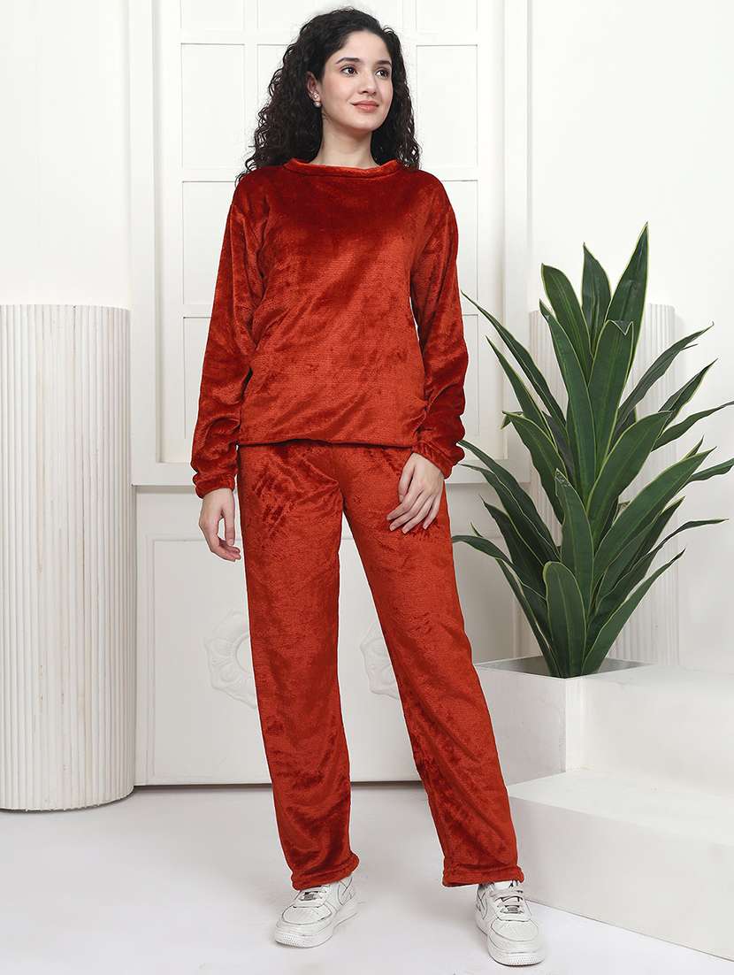 women solid nightwear pyjama set - 22441230 -  Standard Image - 2
