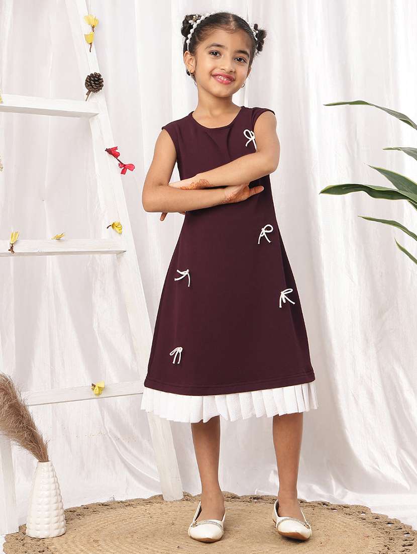 burgundyy polyester a-line dress - 22441252 -  Standard Image - 2