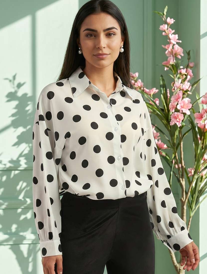 women nude polyester regular shirt