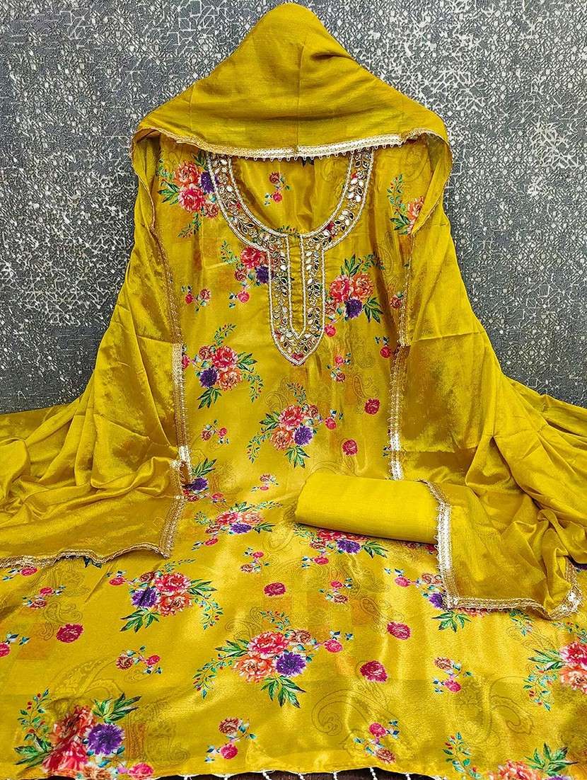 women floral printed unstitched suit set - 22441343 -  Standard Image - 2