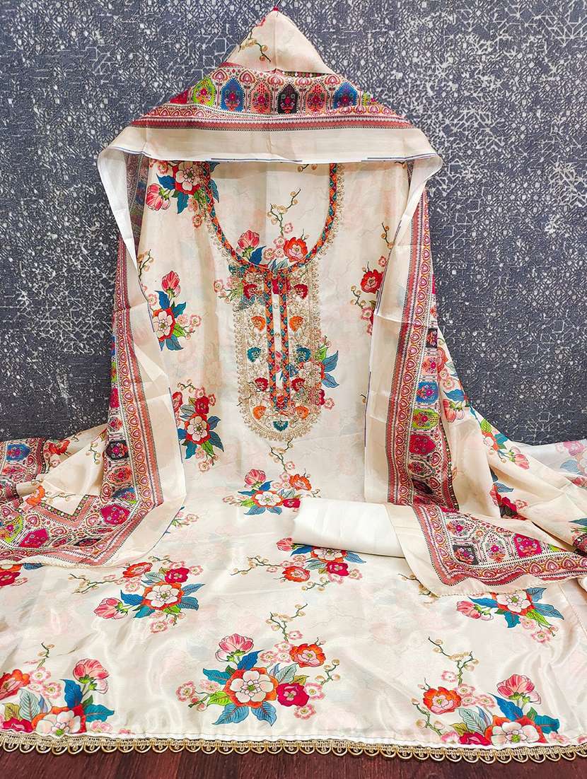 Women Floral Printed Unstitched Suit Set - 22441383 -  Standard Image - 2