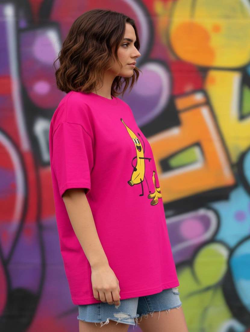 Women Graphic Drop Shoulder Oversized T-shirt - 22441424 -  Standard Image - 2