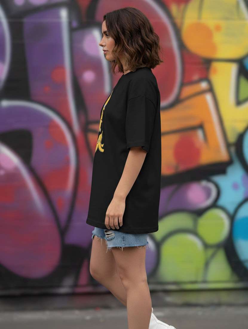 women graphic drop shoulder oversized t-shirt - 22441425 -  Standard Image - 2