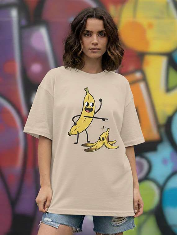women graphic drop shoulder oversized t-shirt