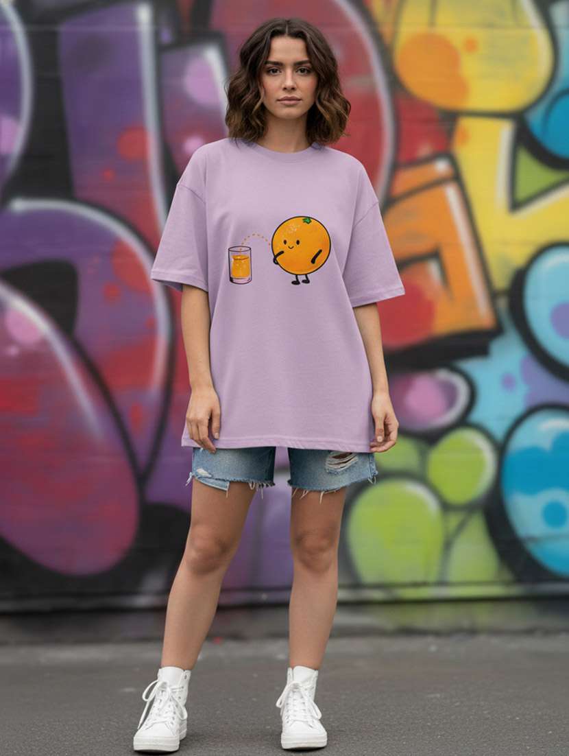 women graphic drop shoulder oversized t-shirt - 22441430 -  Standard Image - 2