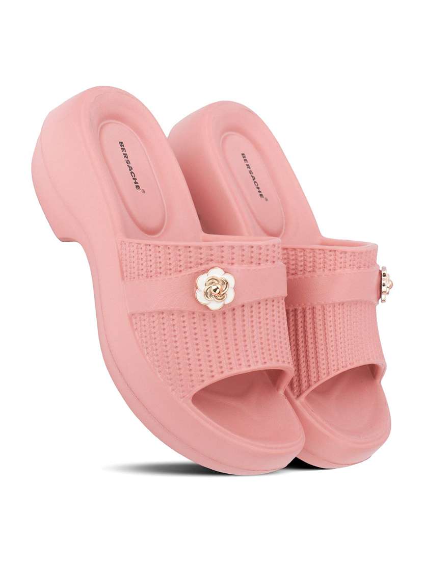women peach slip on sandal - 22441455 -  Standard Image - 2