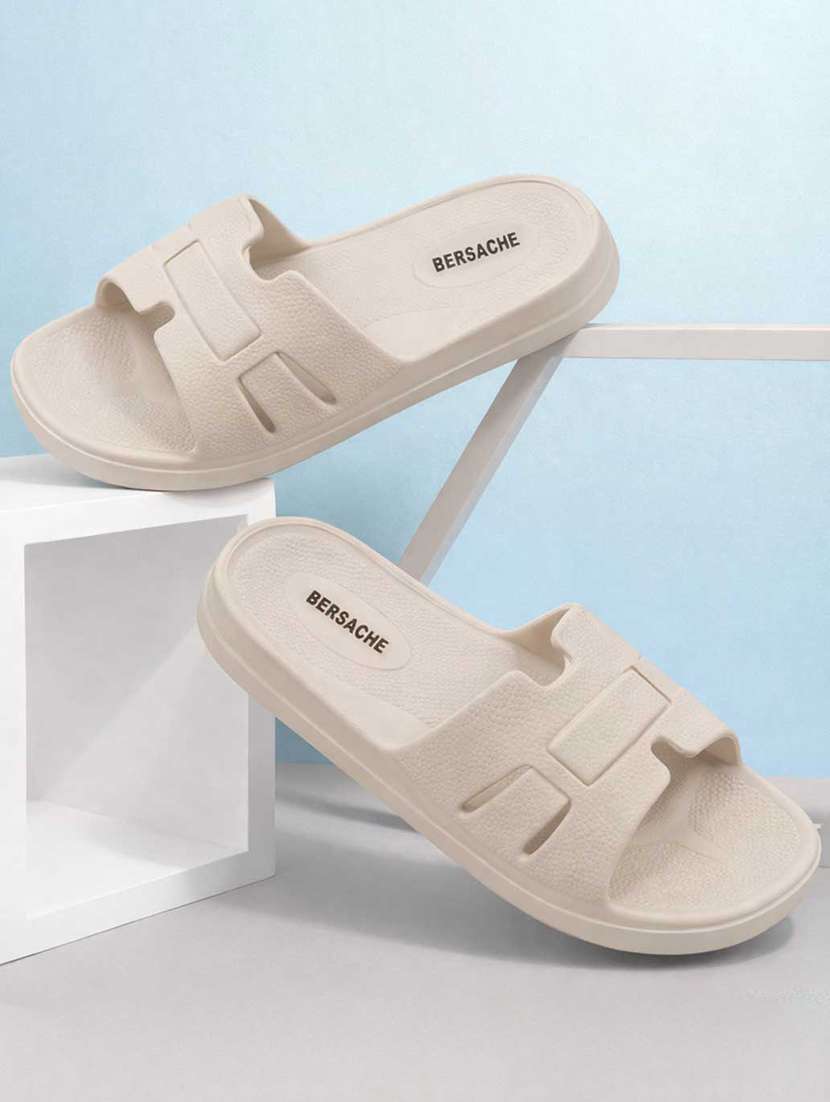 women beige slip on sandal