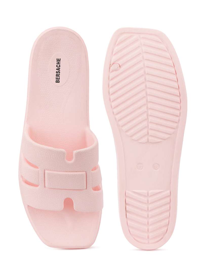 women peach slip on sandal - 22441465 -  Standard Image - 2
