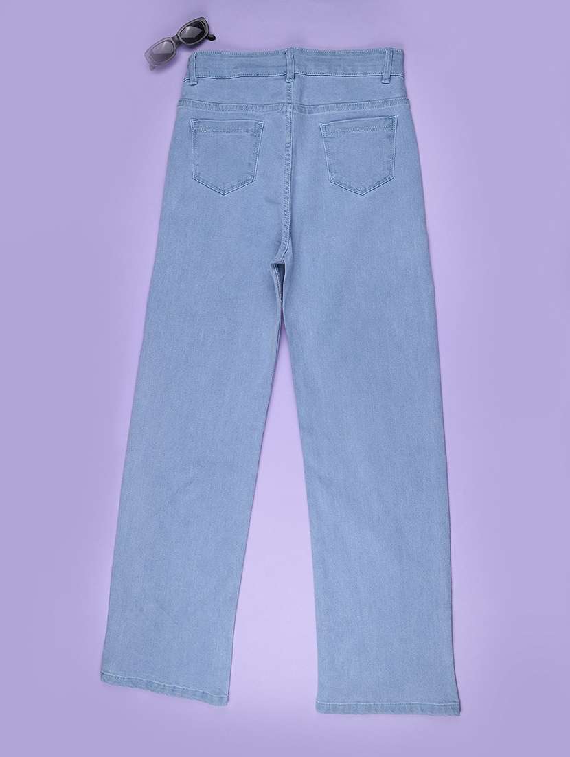 girls washed mid rise straight fit jeans - 22441531 -  Standard Image - 2
