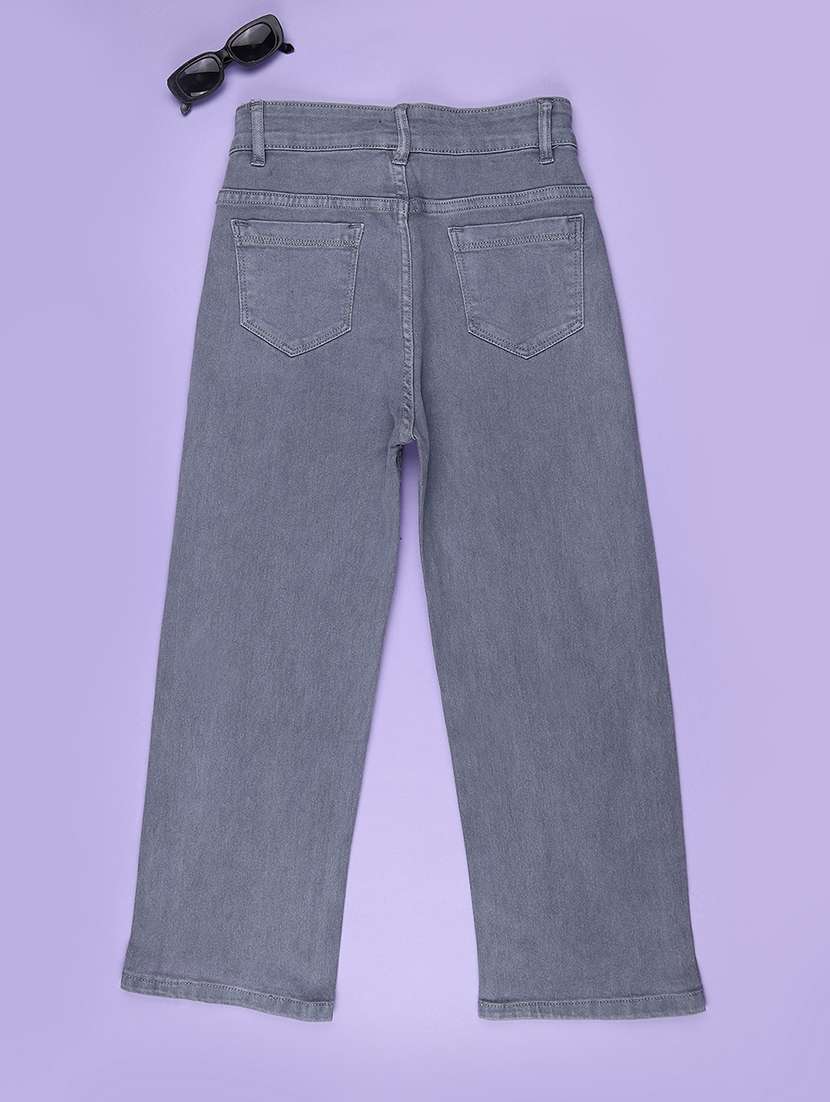girls washed mid rise straight fit jeans - 22441532 -  Standard Image - 2