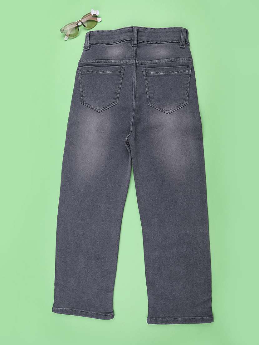 girls washed mid rise straight jeans - 22441534 -  Standard Image - 2