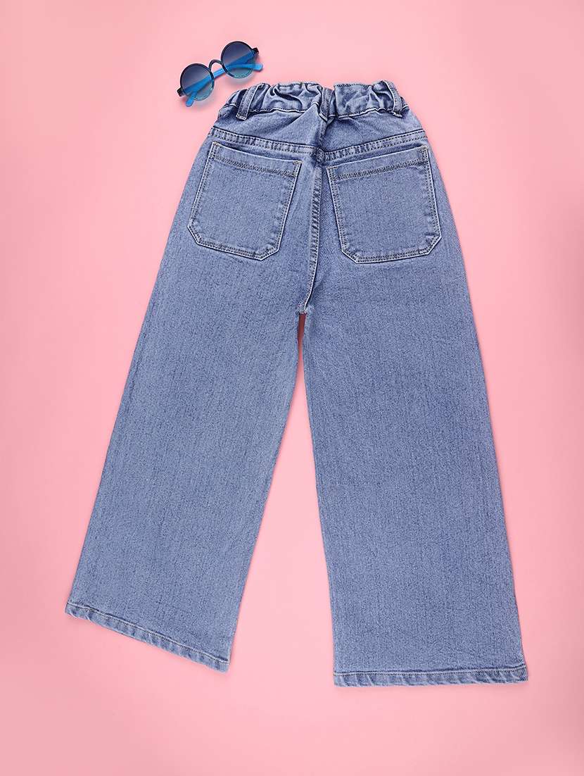 girls washed mid rise bootcut jeans - 22441549 -  Standard Image - 2