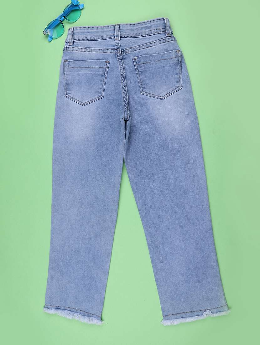girls washed mid rise slim fit jeans - 22441555 -  Standard Image - 2