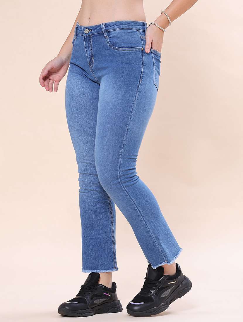 Women Washed Mid Rise Bootcut Jeans - 22441628 -  Standard Image - 2