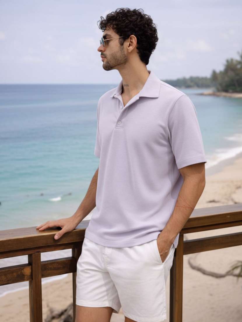 men solid short sleeve regular fit polo t-shirt - 22441886 -  Standard Image - 2