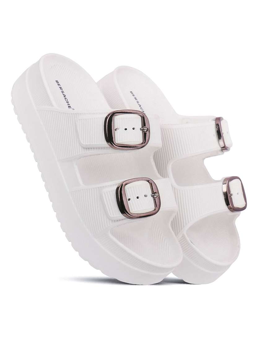 men solid white slip on flip flop - 22442090 -  Standard Image - 2