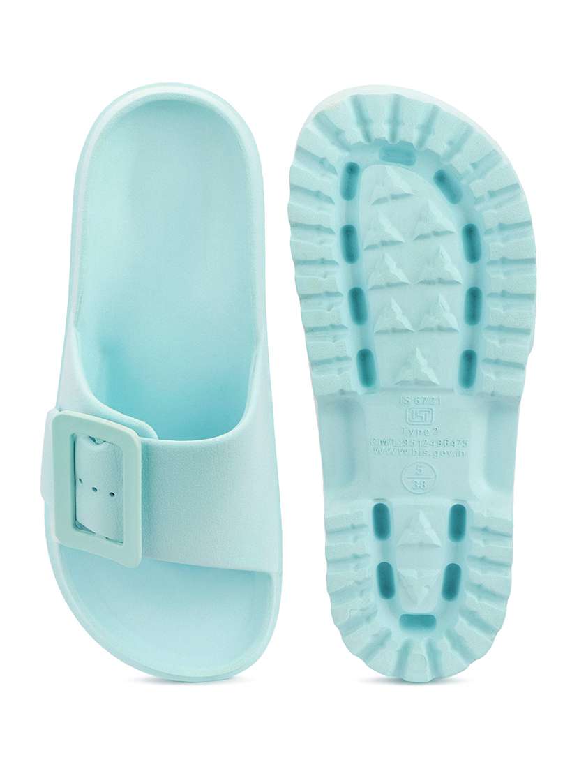 men solid green slip on flip flop - 22442099 -  Standard Image - 2