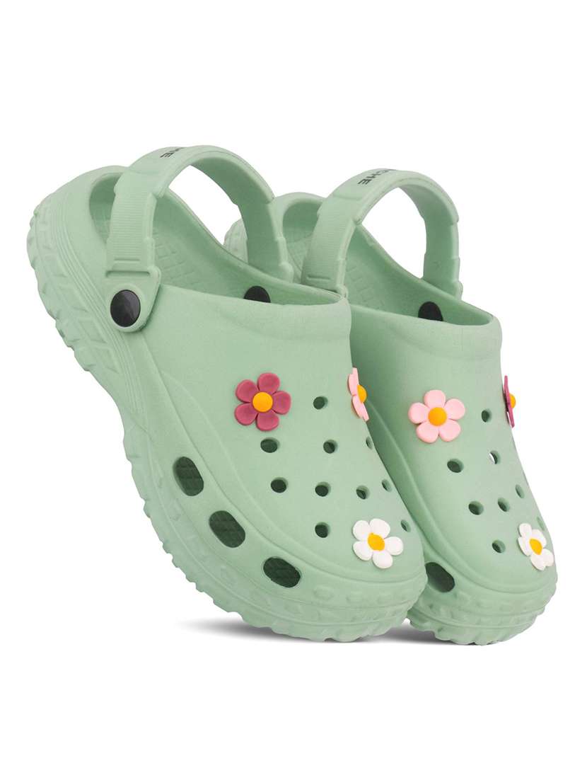 women green solid clogs - 22442113 -  Standard Image - 2
