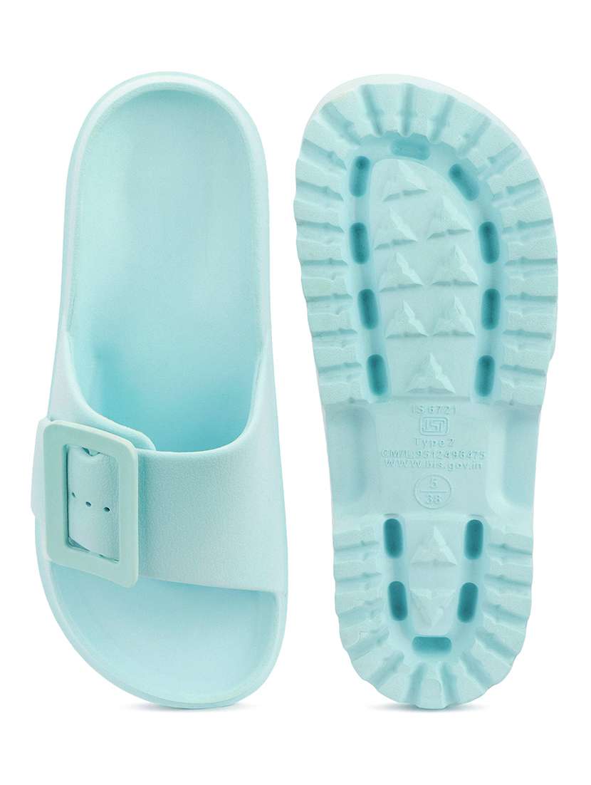 women light blue flip flops - 22442115 -  Standard Image - 2