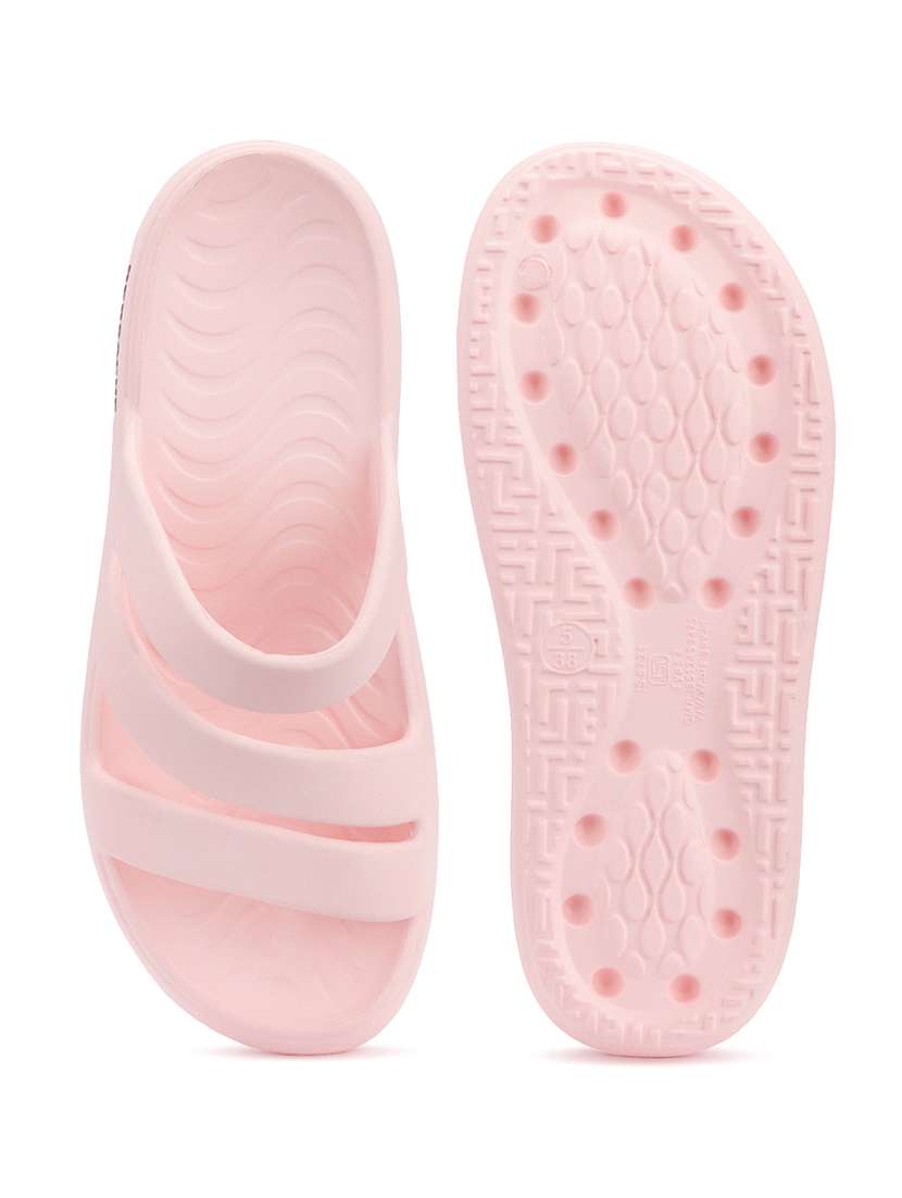 women pink color flip flops - 22442124 -  Standard Image - 2