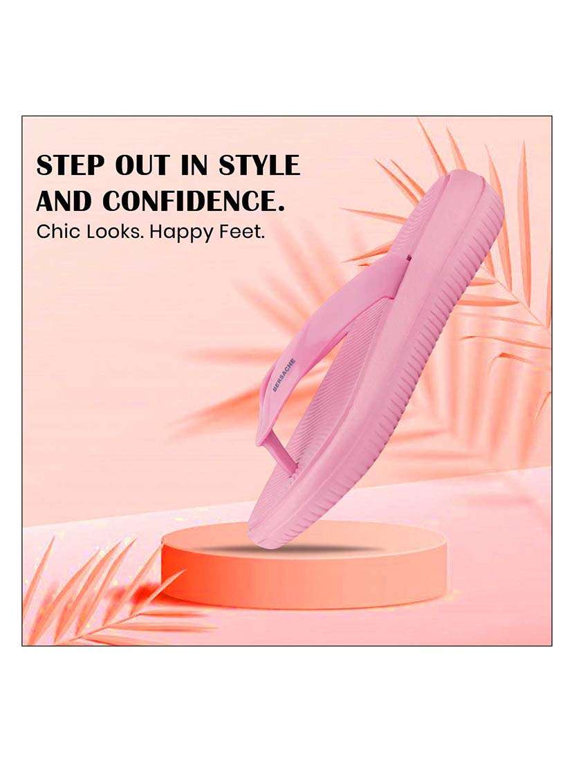 women pink color flip flops - 22442124 -  Standard Image - 2