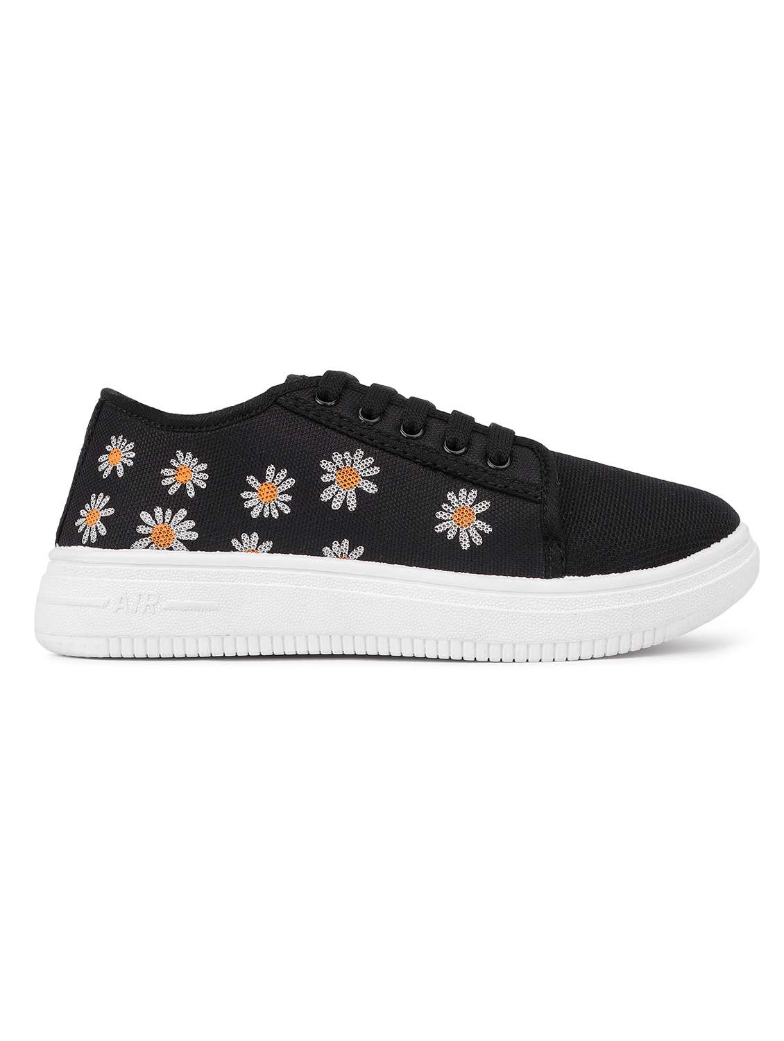 women black printed lace-up casual shoe - 22442275 -  Standard Image - 2
