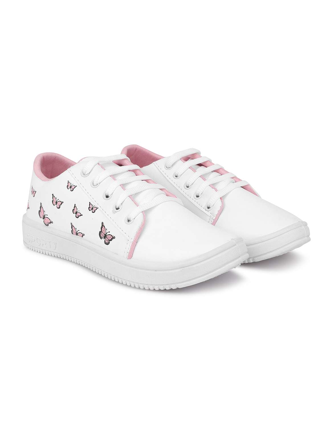 women white lace-up casual shoe