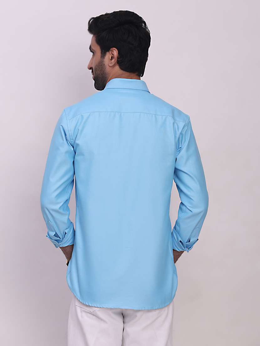 men solid long sleeve regular fit casual shirt - 22442795 -  Standard Image - 2