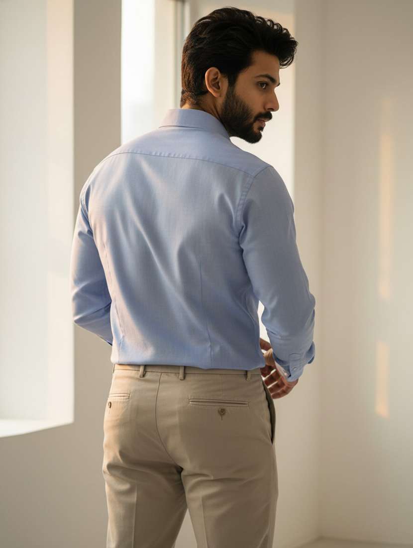 men solid long sleeve regular fit casual shirt - 22442805 -  Standard Image - 2