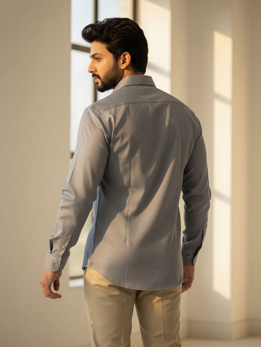 men solid long sleeve regular fit casual shirt - 22442806 -  Standard Image - 2