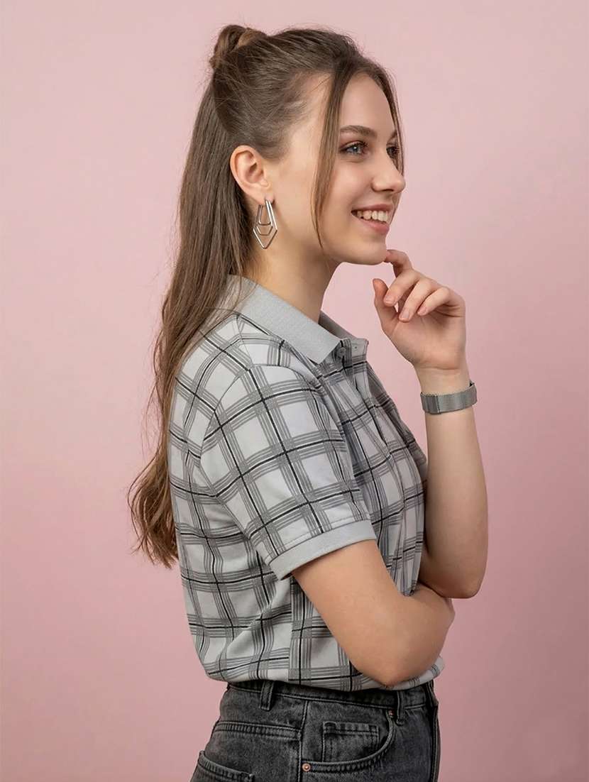 women short sleeve oversized polo t-shirt - 22442999 -  Standard Image - 2