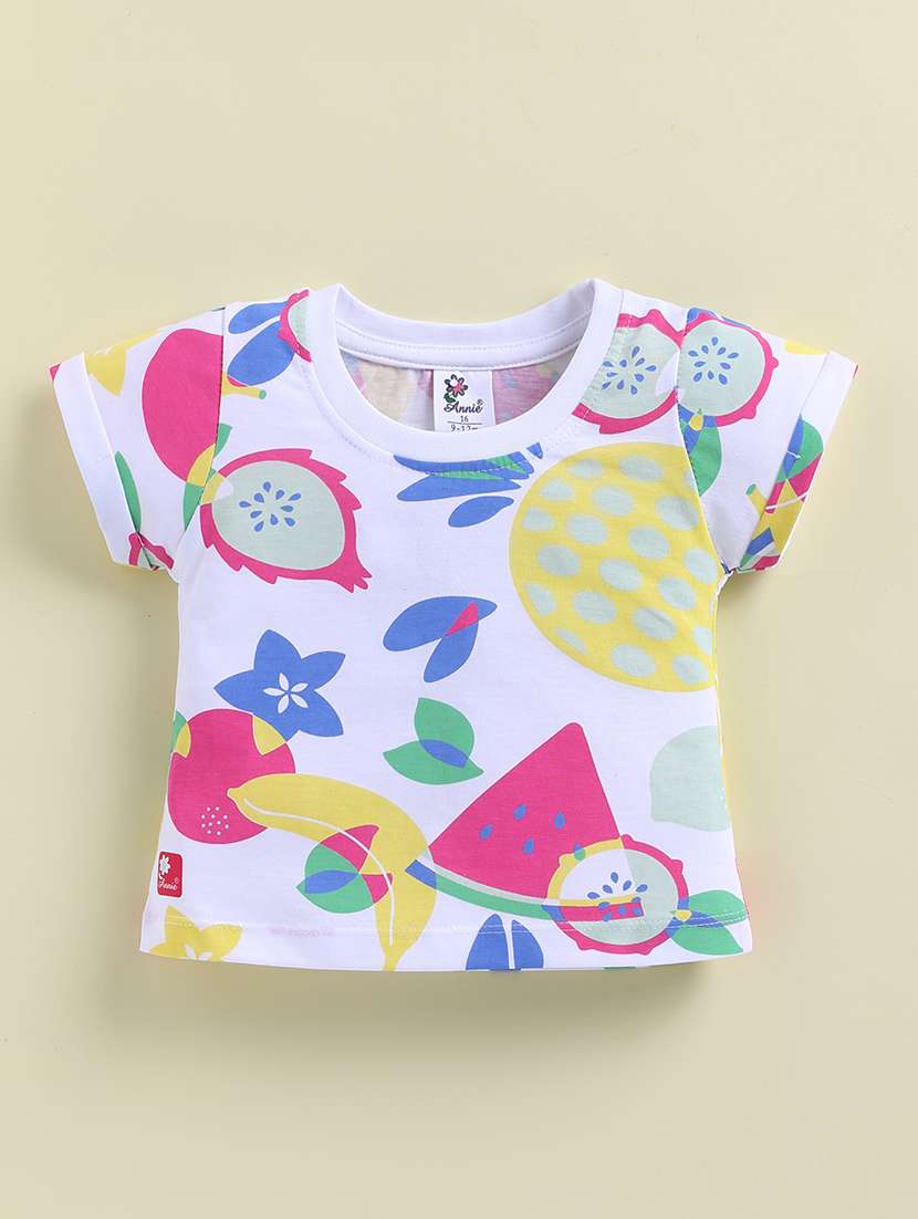 girls white cotton blend shorts & top set co-ord set - 22443312 -  Standard Image - 2