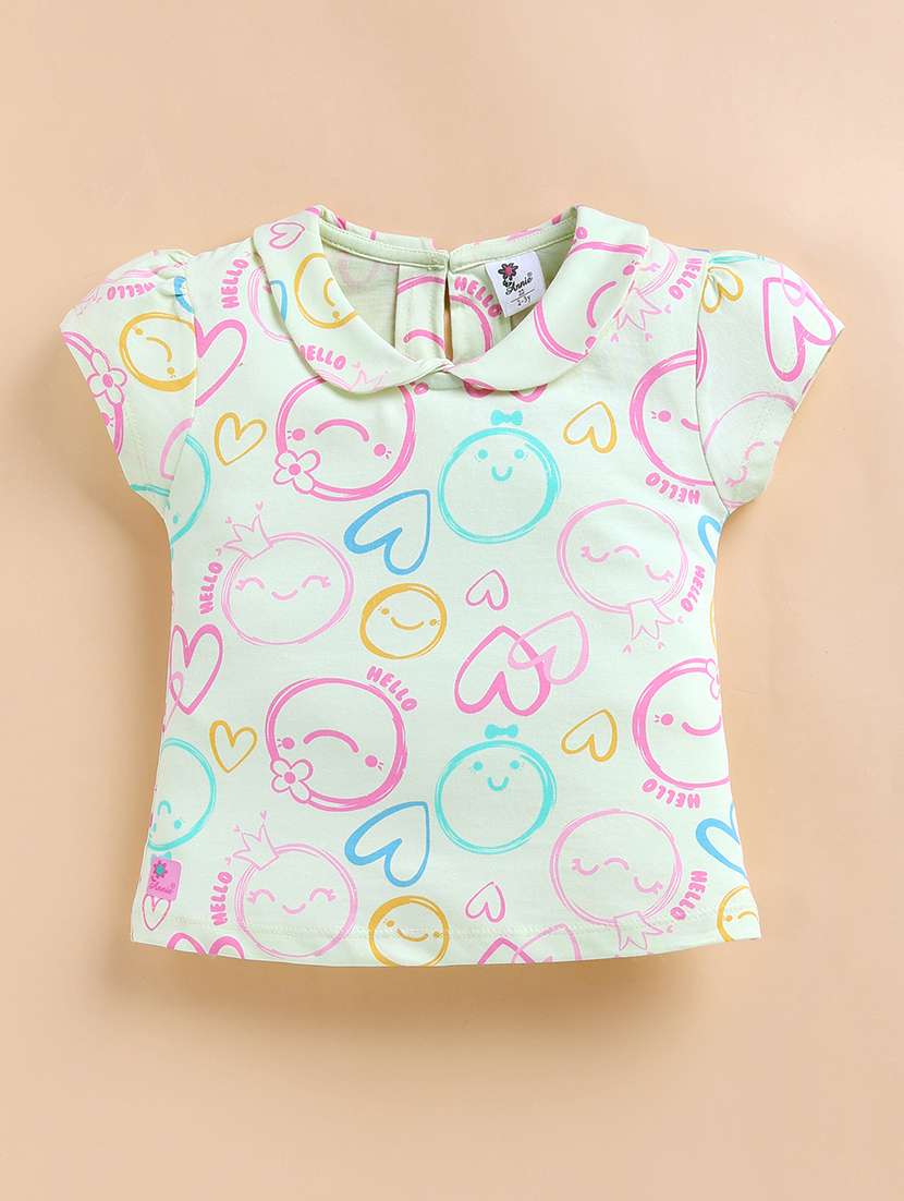 kids yellow cotton blend shorts & top set co-ord set - 22443315 -  Standard Image - 2