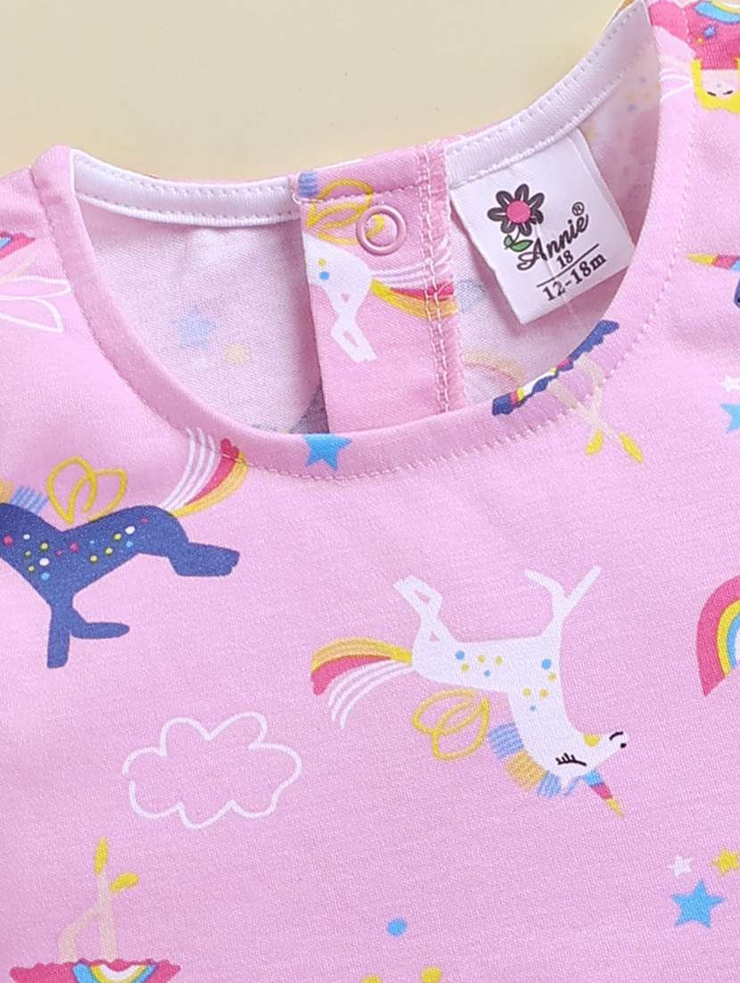 girls pink denim frock - 22443324 -  Standard Image - 2