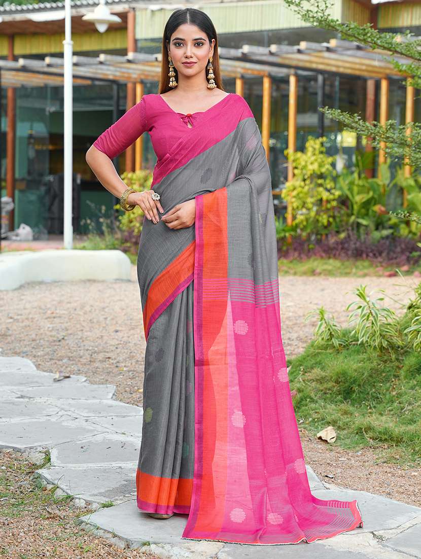 women printed casual wear saree with blouse - 22443372 -  Standard Image - 2