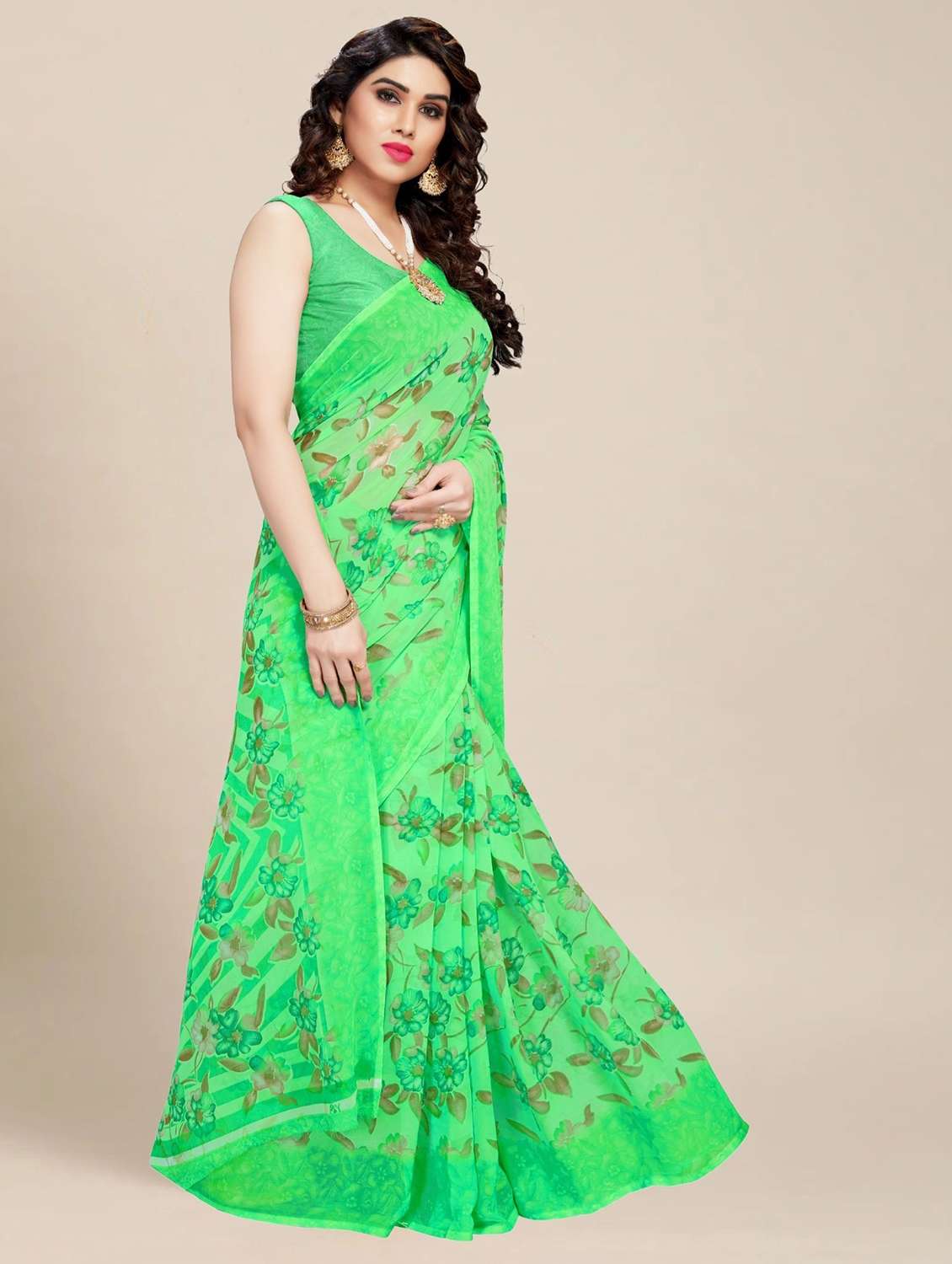 women pack of 2 printed combo saree - 22444962 -  Standard Image - 2