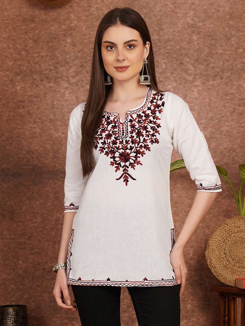 women white cotton a-line kurta