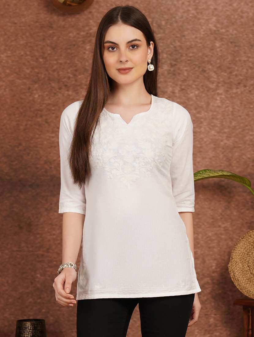 women white cotton a-line kurta