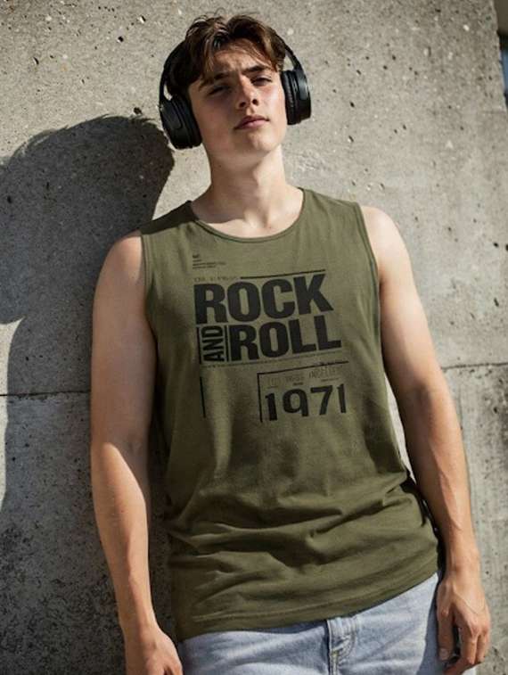 men green cotton chest print t-shirt - 22444993 -  Standard Image - 2