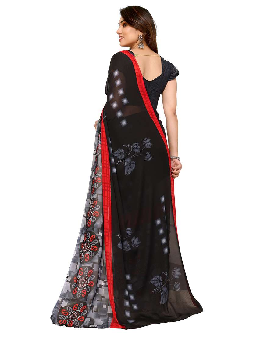 Women Pack Of 2 Printed Saree With Blouse - 22445120 -  Standard Image - 2