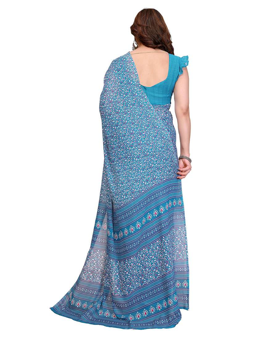 women pack of 2 printed saree with blouse - 22445316 -  Standard Image - 2