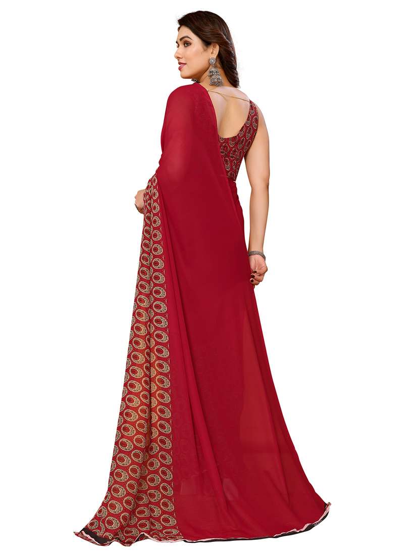 Women Pack Of 2 Printed Saree With Blouse - 22445377 -  Standard Image - 2
