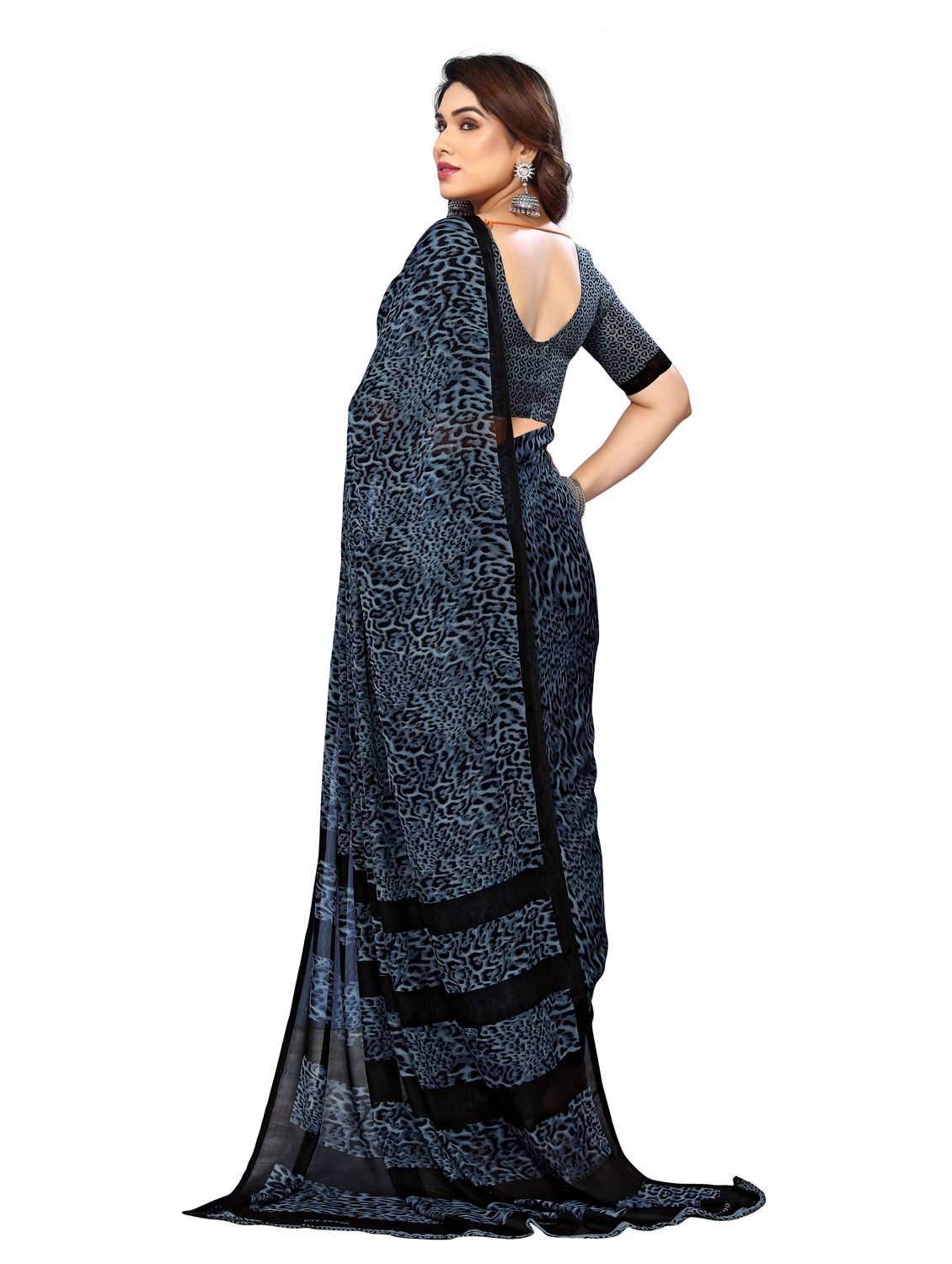 women pack of 2 printed saree with blouse - 22445392 -  Standard Image - 2